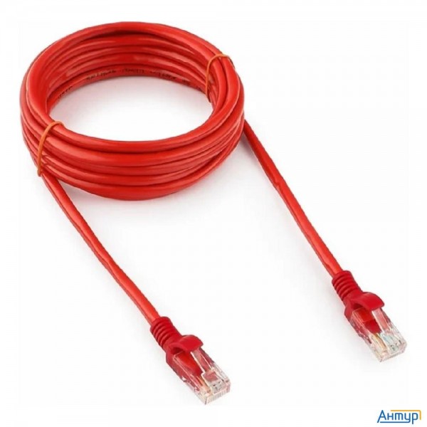 Патч-корд Utp Cablexpert Pp12-3m/r кат.5e, 3м, литой, многожильный (красный)