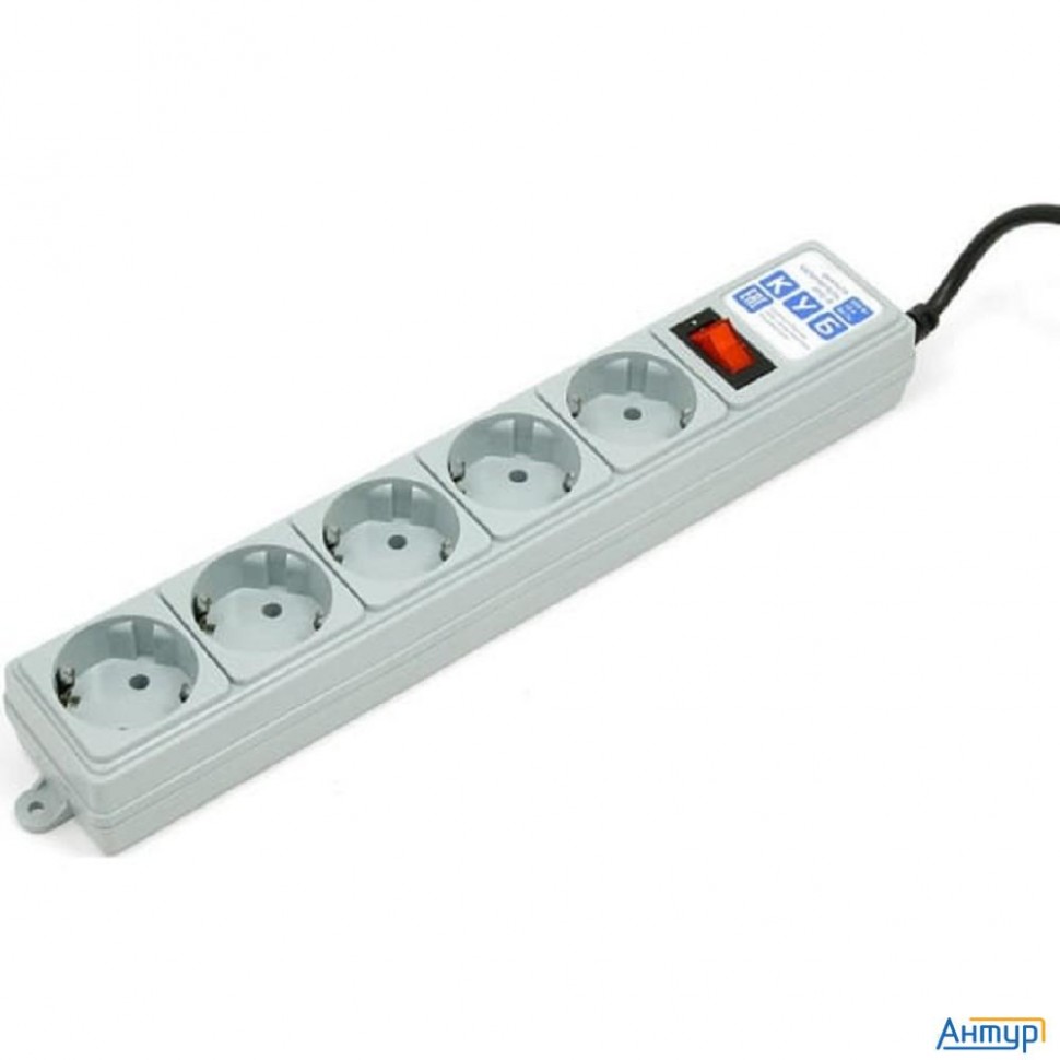 Powercube Фильтр-удлинитель, 1.9м , 5 розеток (spg-b-6), серый
