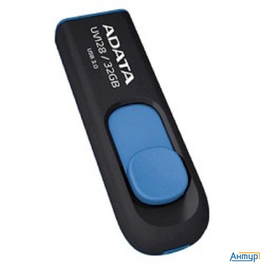 A-data Flash Drive 32gb Uv128 Auv128-32g-rbe {usb3.0, Black-blue}
