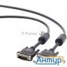 Кабель Кабель Dvi-d Dual Link Gembird/cablexpert , 25m/25m, 3.0м, черный, экран, феррит.кольца, паке