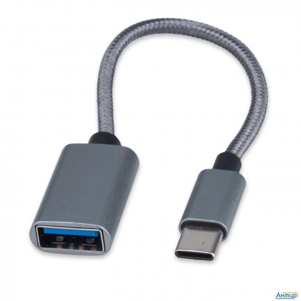 Cablexpert Кабель-переходник Usb2.0 Otg Type-c(m)/af, алюминий+нейлон.оплётка, 0.15м, пакет (a-otg-c