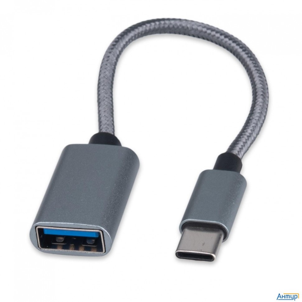 Cablexpert Кабель-переходник Usb2.0 Otg Type-c(m)/af, алюминий+нейлон.оплётка, 0.15м, пакет (a-otg-c