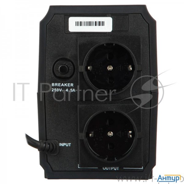 Источник бесперебойного питания Exegate Ep244541rus Power  Back Bnb-400  <400va, Black, 2 евророзетк