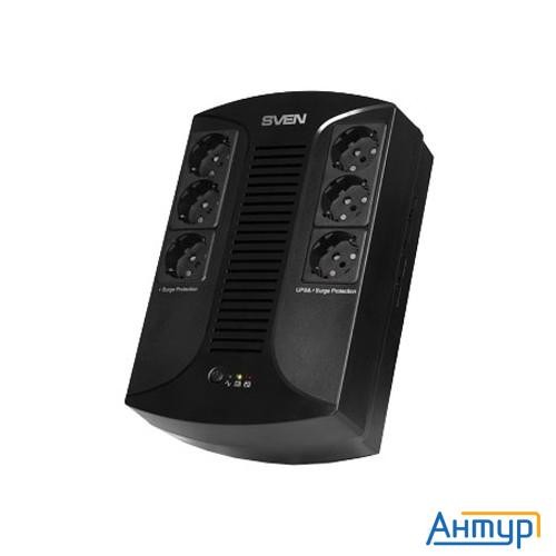 Sven Источник бесперебойного питания Sven Up-l1000e, с 6 выходными розетками (3 с питанием от батаре