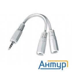 Кабель-разветвитель аудио сигнала Gembird [cca-415w] (переходника для наушников)