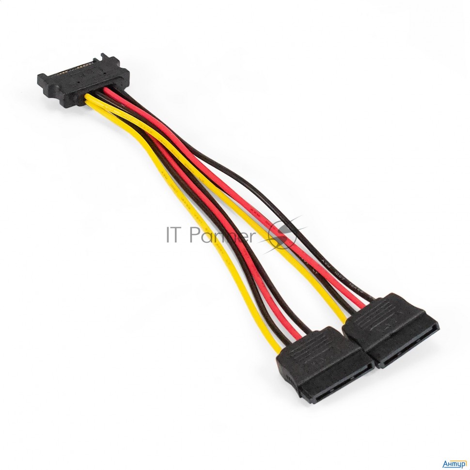 Exegate Ex294794rus Кабель питания Sata Exegate Ex-cc-satam2f-0.15 (15pin M/2x15pinf, 0,15м)
