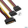 Exegate Ex294794rus Кабель питания Sata Exegate Ex-cc-satam2f-0.15 (15pin M/2x15pinf, 0,15м)
