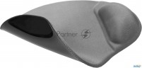 Коврик для мыши Defender гелевый Easy Work (серая лайкра) нескользящ.основа,260х225х5мм