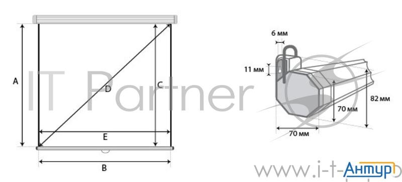 Экран Lumien 200x200см Eco Picture Lep-100103 1:1 настенно-потолочный рулонный