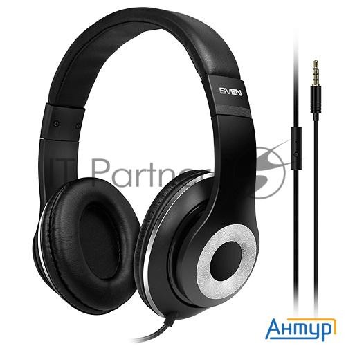Наушники Sven Ap-930m черные {Разъем 3,5 мм, Поддержка функций управления плеером, Поддержка функции