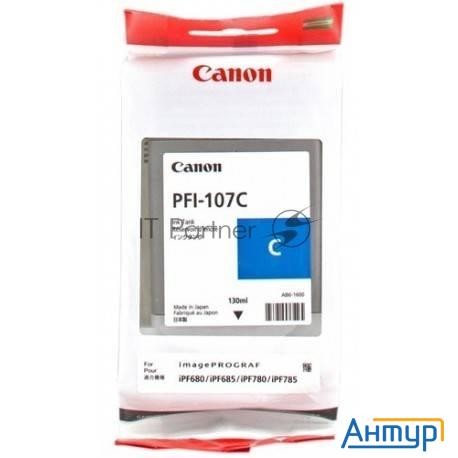 Картридж струйный Canon Pfi-107c 6706b001 голубой для Canon Ip F680/685/780/785 (130мл)