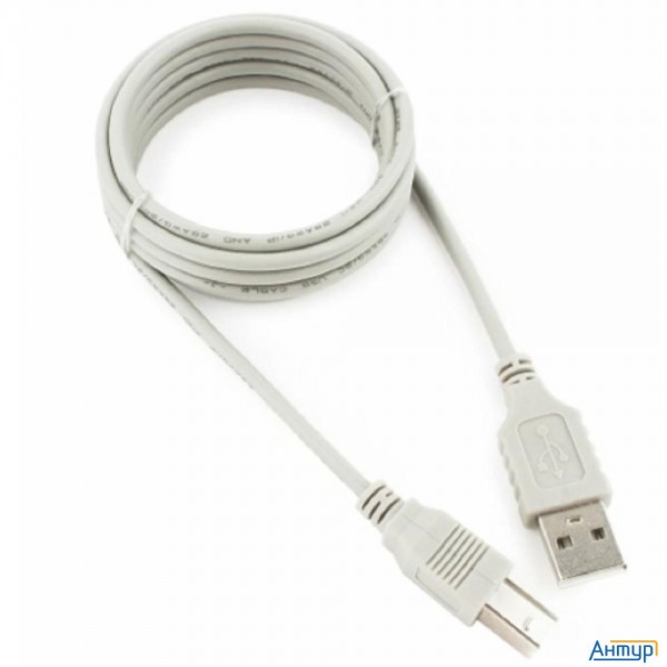 Кабель Usb2.0 Cablexpert Am/bm, медь, Pro, 1.8м, серый, пакет (cc-usb2-ambm-6-n)