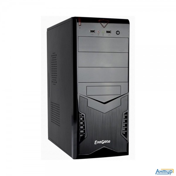 Exegate Ex261447rus Корпус Miditower Cp-601 Black, Atx, <без БП>, 2*usb, Audio