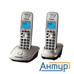 Panasonic Kx-tg2512run (платиновый) (Доп трубка в комплекте,АОН, Caller Id,спикерфон на трубке,полиф