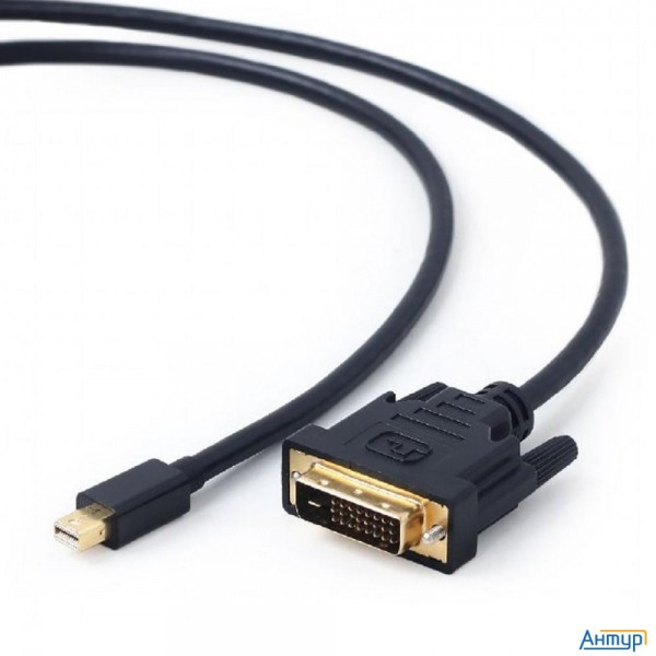 Cablexpert Кабель Mdp-dvi, 20m/25m, 1.8м, черный, позол.разъемы, пакет (cc-mdpm-dvim-6)