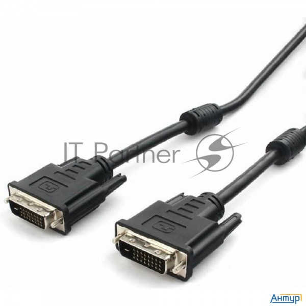 Кабель Dvi-d Dual Link Cablexpert Cc-dvi2l-bk-10m, 25m/25m, 10м, черный, экран, феррит.кольца, пакет