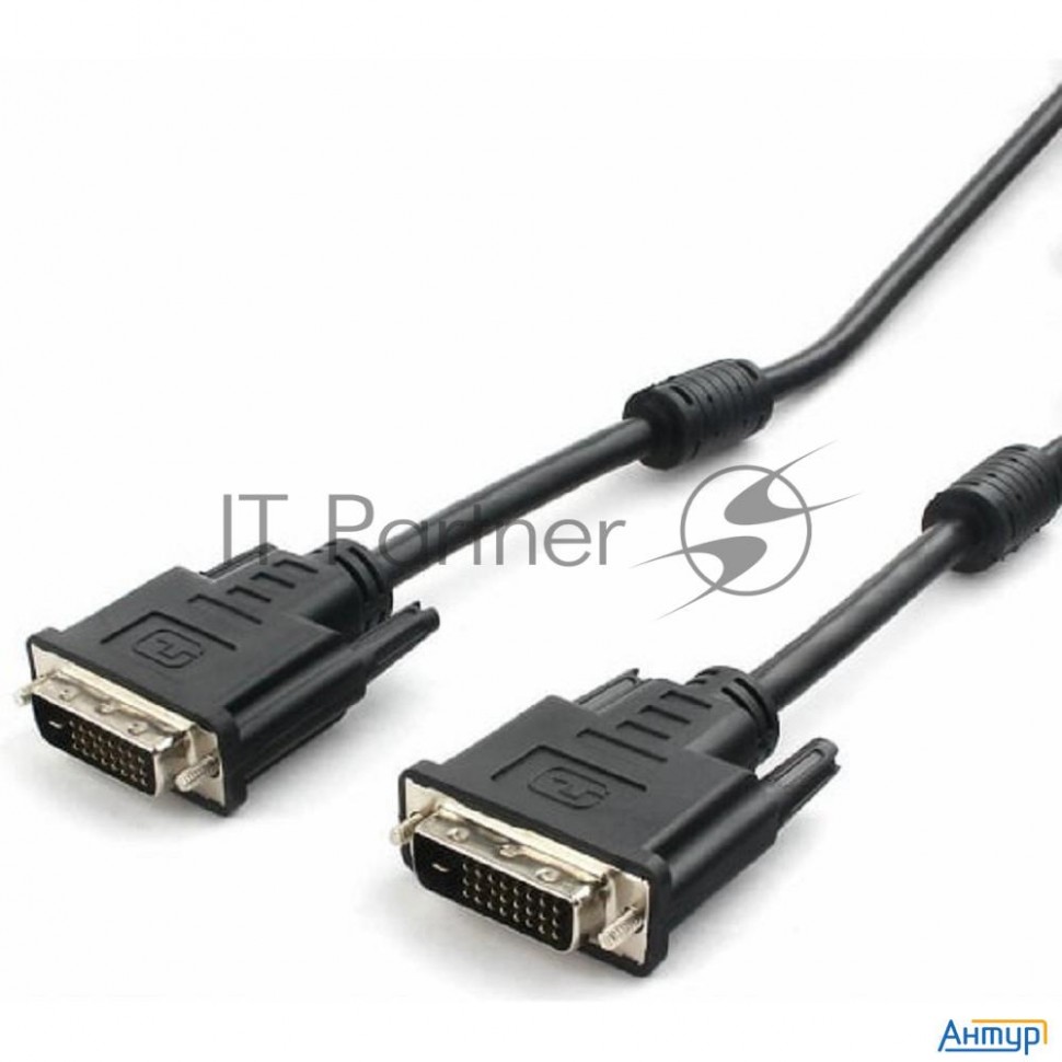 Кабель Dvi-d Dual Link Cablexpert Cc-dvi2l-bk-10m, 25m/25m, 10м, черный, экран, феррит.кольца, пакет