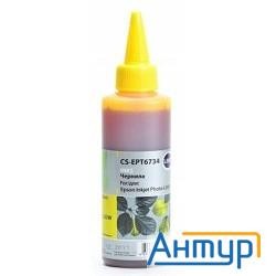 C13t67344a Чернила Cactus Cs-ept6734 для Epson L800 , жёлтый, 100 мл