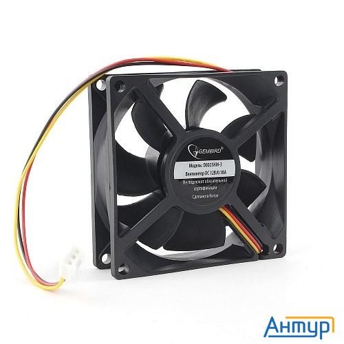 Gembird Вентилятор 80x80x25 гидродинамический, 3 Pin, провод 30 см (d8025hm-3)