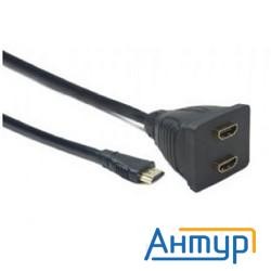 Cablexpert Dsp-2ph4-002 Разветвитель Hdmi Cablexpert Dsp-2ph4-002, Hd19f/2x19f, 1 компьютер => 2 мон