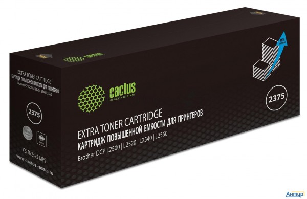 Картридж лазерный Cactus Cs-tn2375-mps черный (10400стр.) для Brother Dcp L2500/l2520/l2540/l2560