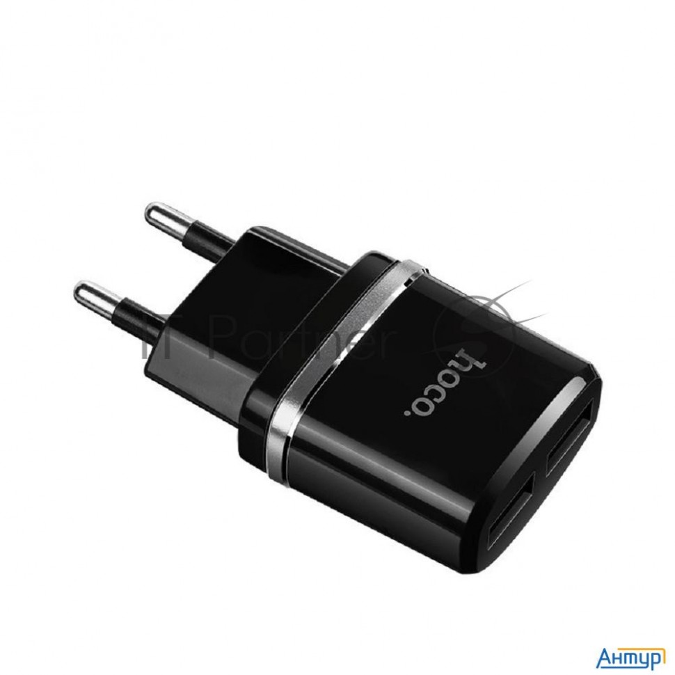 Сетевое ЗУ/ Hoco Hc-63094 C12/ 2 Usb/ Выход: 12w/ Black