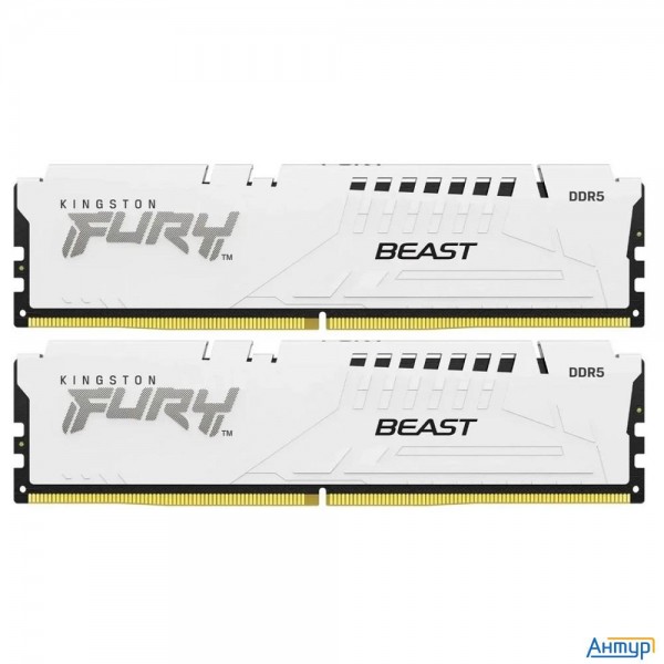 Оперативная память Kingston Fury Beast Kf560c30bwk2-64 Ddr5 - Kit 2х32ГБ 6000МГц, Dimm,  White,  Ret