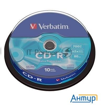 Диск Cd-r Verbatim 700mb 52x Cake Box (10шт) (43437)
