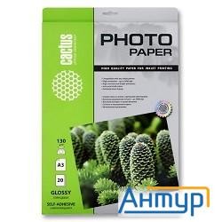 Cactus Cs-gsa313020 Фотобумага A3/130г/м2/20л. глянцевое, самоклей. для струйной печати