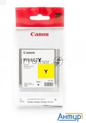 Картридж струйный Canon Pfi-107y 6708b001 желтый для Canon Ip F680/685/780/785 (130мл)