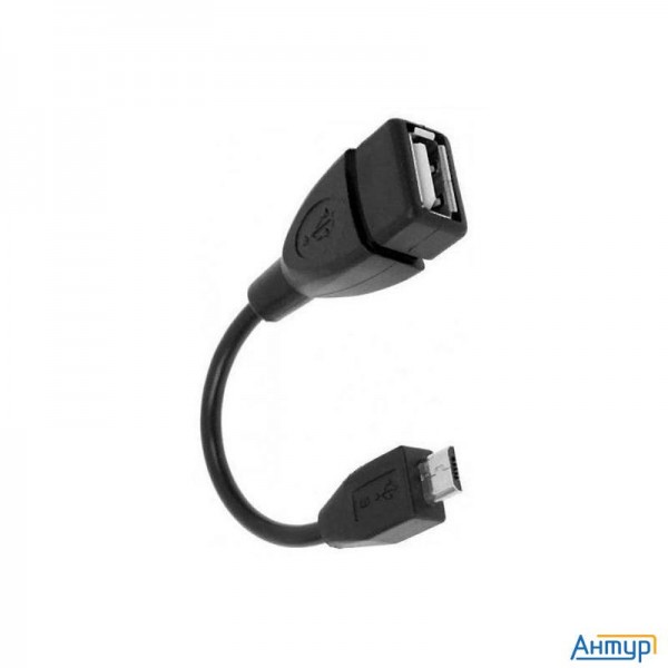 Rexant (18-1182) Кабель Usb Otg, шт. Micro Usb – гн. Usb-a, 2,4a, 0,15м, ПВХ, черный