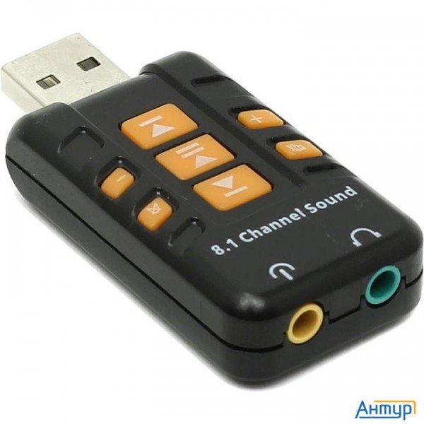 Orient Au-01pl (bl)  Usb адаптер для микрофона и наушников комбинированная расцветка (Черный)
