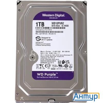 1tb Wd Purple (wd11purz) {serial Ata Iii, 5400- Rpm, 64mb, 3.5"}