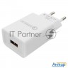 Адаптер питания Cablexpert Mp3a-pc-16, Qc 3.0, 100/220v - 1 Usb порт 5/9/12v, белый