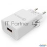 Адаптер питания Cablexpert Mp3a-pc-16, Qc 3.0, 100/220v - 1 Usb порт 5/9/12v, белый