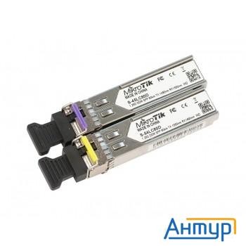 Mikrotik S-4554lc80d Пара модулей S-45lc80d (1.25g Sm 80km Tx 1490nm/ Rx 1550nm, Single Lc Connector