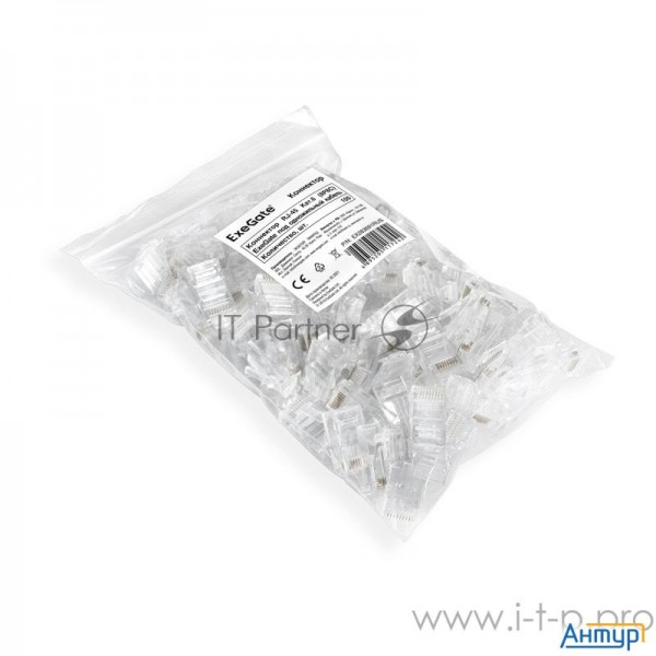 Коннектор Exegate Ex283691rus Коннектор Rj-45 Кат.6 (8p8c) Exegate под одножильный кабель (1шт) (арт