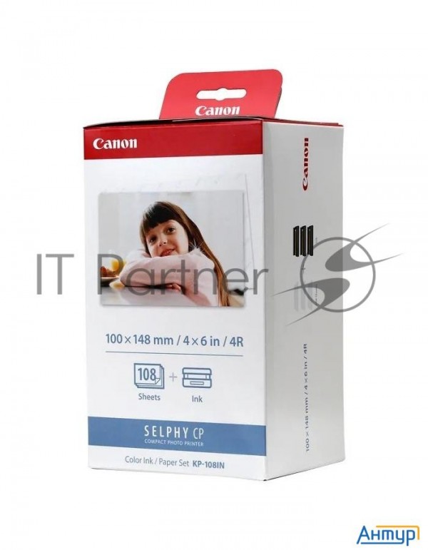 Набор Canon Kp-108in картриджей и бумаги на 108 листов для Canon Selphy Cp-100/200/220/300/330/400/5