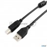 Кабель Gembird Ccf-usb2-ambm-15 Usb 2.0 кабель Pro для соед. 4.5м Am/bm  позол.конт., фер.кол., паке