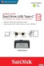Sandisk Usb Drive 128gb Ultra Dual Sdddc2-128g-g46 (usb3.0/usb Type-c, Black)