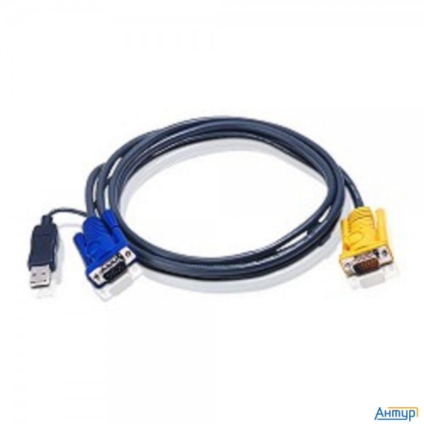 Aten 2l-5202up Шнур, монитор+клавиатура+мышь Intelligent Cable Hd15m/usbam 1.8m