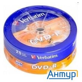 Диск Dvd-r Verbatim 4.7gb 16x Cake Box (25шт) (43730)