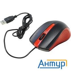 Oklick 225m черный/красный Мышь оптическая (1200dpi) Usb (3but)