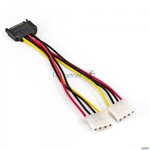 Exegate Ex294795rus Кабель питания Sata Exegate Ex-cc-satam2mf-0.15 (15pin M/2xmolex F, 0,15м)