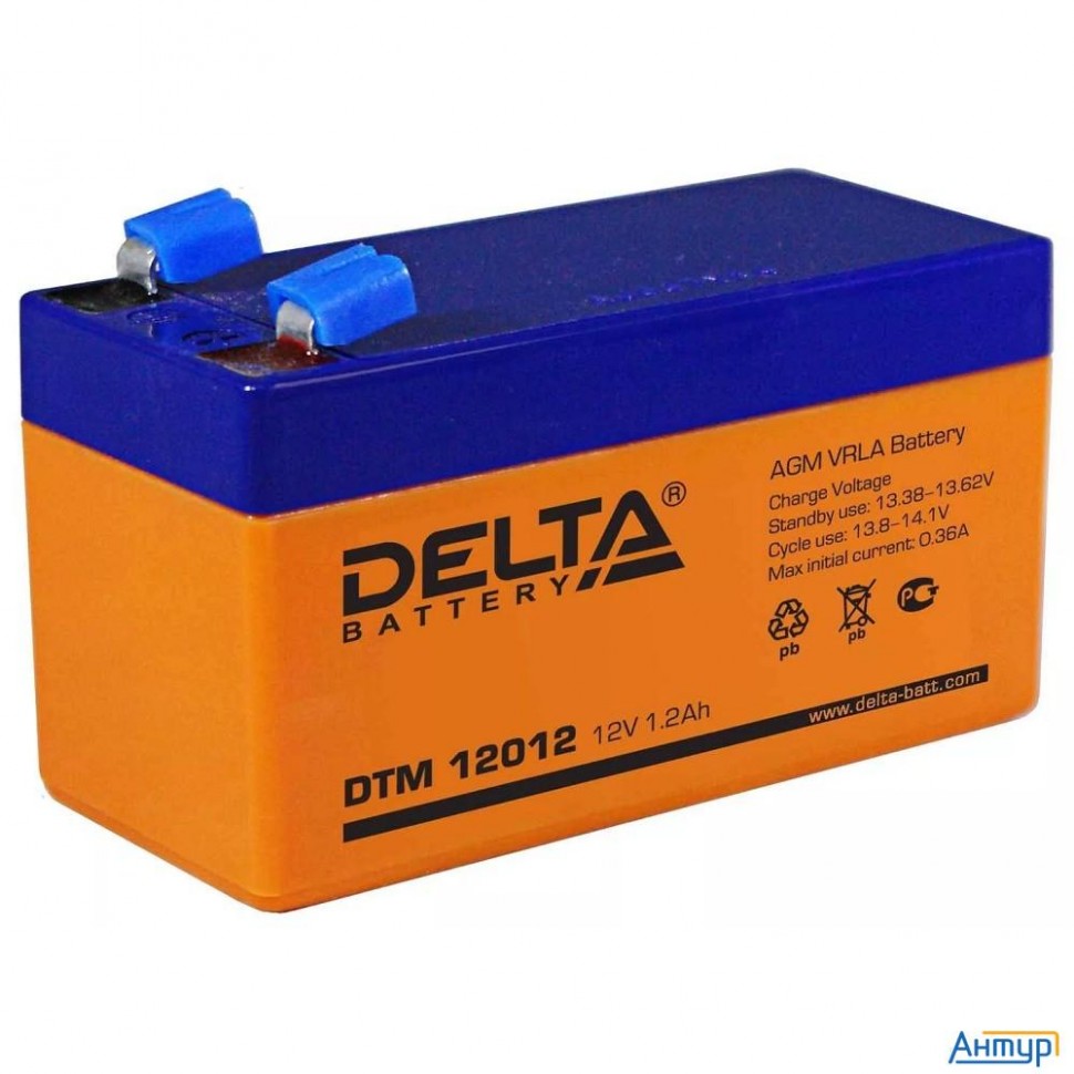 Delta Dtm 12012  (1.2 А\ч, 12В) свинцово- кислотный аккумулятор