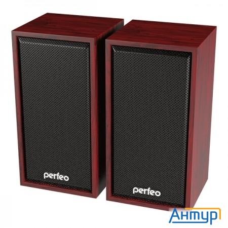 Perfeo колонки "cabinet" 2.0, мощность 2х3 Вт (rms), махагон, Usb