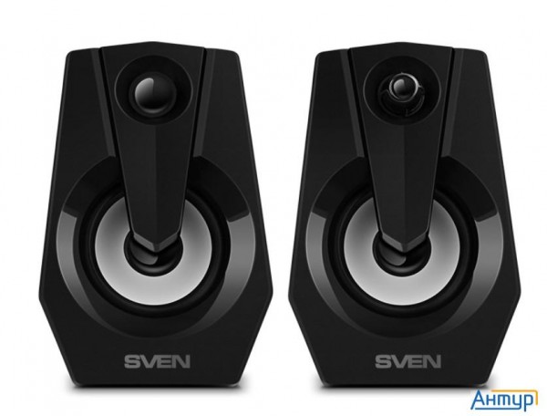Колонки Sven 370,  2.0,  черный [sv-020552]