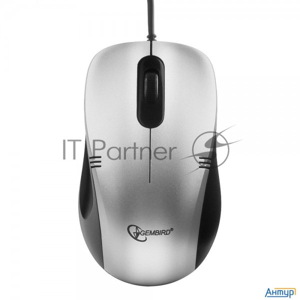 Мышь Gembird Mop-100-s, серый, Usb, 1000dpi
