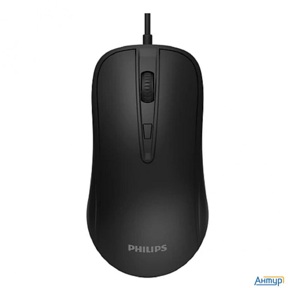 Philips  Проводная Мышь Spk7214, 4 кноп., Usb 2.0, 800-1600dpi, Чёрный