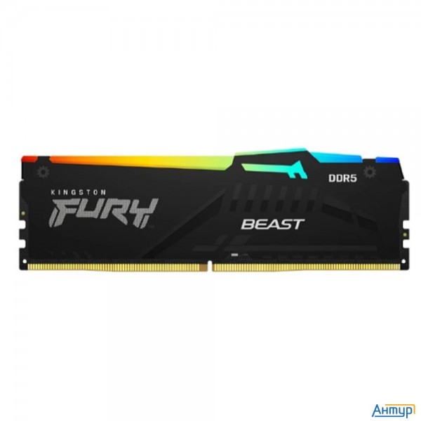 Память Kingston Ddr5 Dimm 32gb (2x16gb) Pc 48000 6000mhz, Fury Beast Black Rgb,  (kf560c36bbe2ak2-32